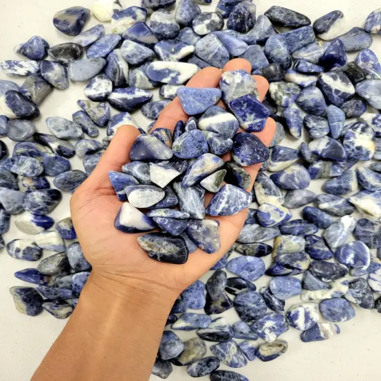 Bulk Tumbled Sodalite Crystals - Size SMALL - 1/2" to 1" {1}