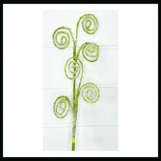Versatile Green Beauty: 27" Moss Spiral Curl Spray-63320GN {2}