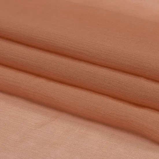 1 Yard Blush Crinkled Silk Chiffon 52" Wide Sheer Fabric for Scarves, Blouses & Overlays {4}