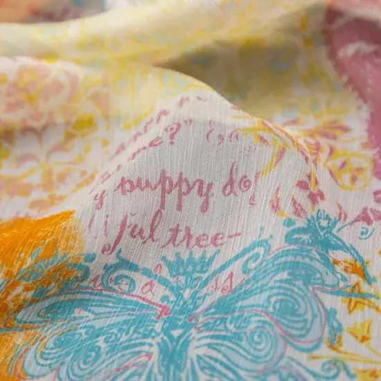 1 Yard Multicolor Colorful Floral Silk Chiffon 52" Wide Lightweight Sheer Fabric {2}