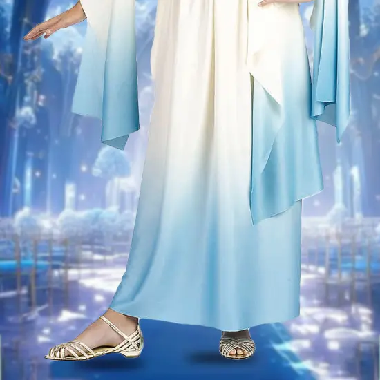Girls White & Blue Dress Greek Goddess Costume for children {4}
