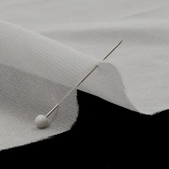 1 Yard Premium Silk Chiffon Solid Whisper White Fabric Lightweight 44 Inch Width {3}