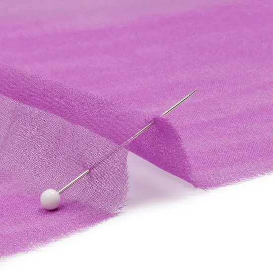 1 Yard Bright Purple Silk Chiffon Premium Solid Sheer Lightweight Fabric 44 Inch Width {2}