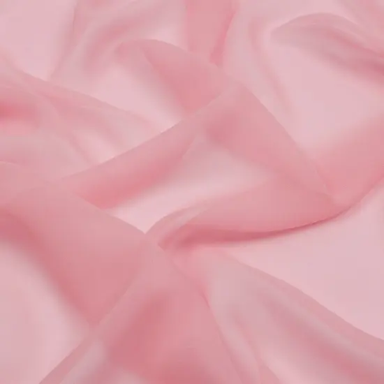 1 Yard Sheer Silk Chiffon Candy Pink Premium Solid Lightweight 44 Inch Width {3}
