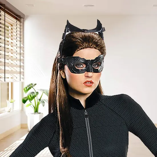 Women&rsquo;s Catwoman Costume with Jumpsuit Eyemask and Belt for Comic Events {4}