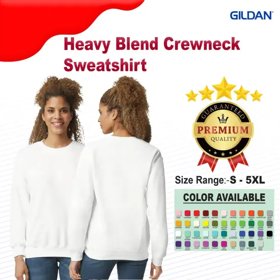 Gildan&reg; Heavy Blend Crewneck Long Sleeve Sweatshirt Carolina blue {2}