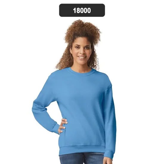 Gildan&reg; Heavy Blend Long Sleeve Crew Neck Sweatshirt Safety pink {4}