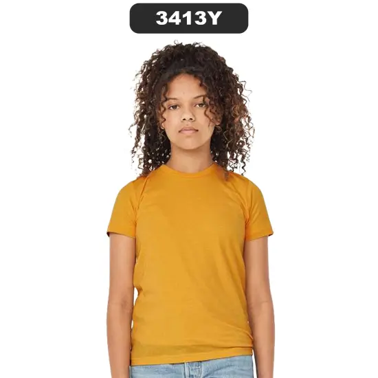 BELLA + CANVAS&reg; Triblend Crew Neck Short Sleeve Tee Shirt For Youth - 3413Y Orange triblend {4}