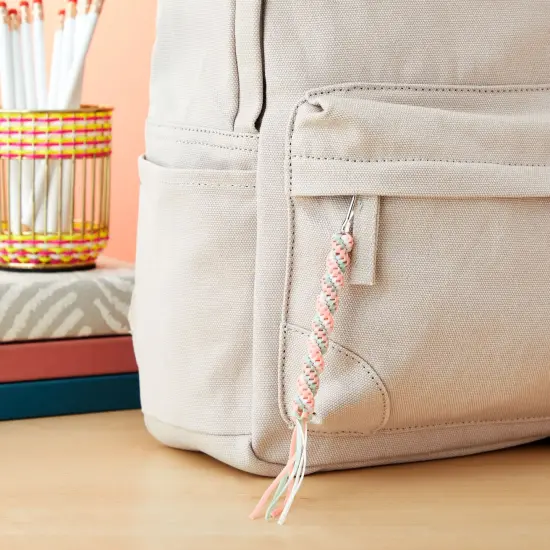 31 Color Lanyard String Kit, Gimp String for Bracelets Boondoggle Keychains, Plastic Cord with Rings and Hooks (40 Ft Each Roll) Multicolor {6}