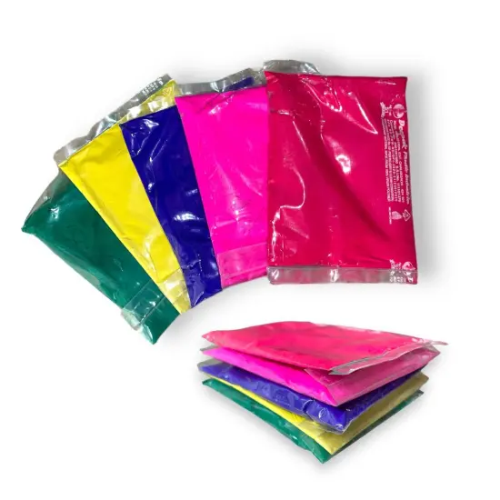 Holi Colored Powder Pack of 1/5/25 Multicolor Powders 50 Grams Each Holi Festivals Gender Reveal Parties Photography, Tie Dye Fun Runs Party Indian Festival (red,yellow,green,pink,purple) {1}