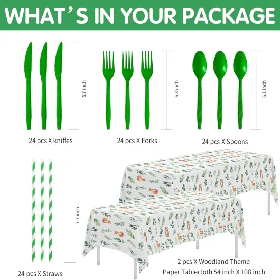 Serve 24-Woodland Baby Shower Decorations Tableware Boy {3}