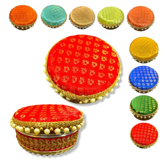 4 Ct Steel Ladoo Box 250 Grams Festival Special Stainless Steel Sweets Gift Box Perfect for Holi Diwali Rakhi Housewarmings Mithaai Desert Box Orange {7}