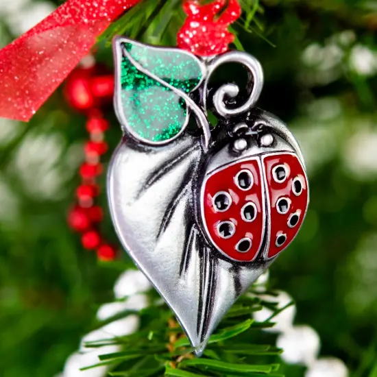 Gloria Duchin Ladybug on Leaf Ornament {3}