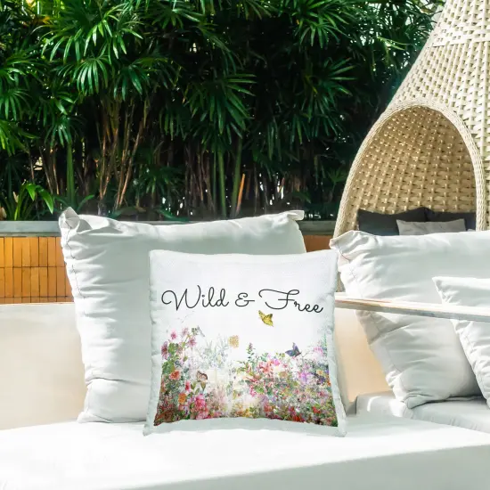Wild & Free Butterflies Outdoor Printed Pillow Design by Karen Smith, 18 x 7 x 18 {2}