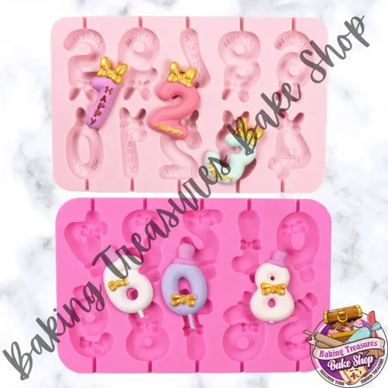 Boy & Girl Number Silicone Mold {6}