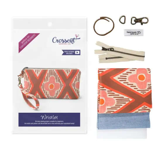 Crosscut Sewing Co.&reg; Wristlet Sewing Kit - Beginner Sewing Project Kit Pacific {1}