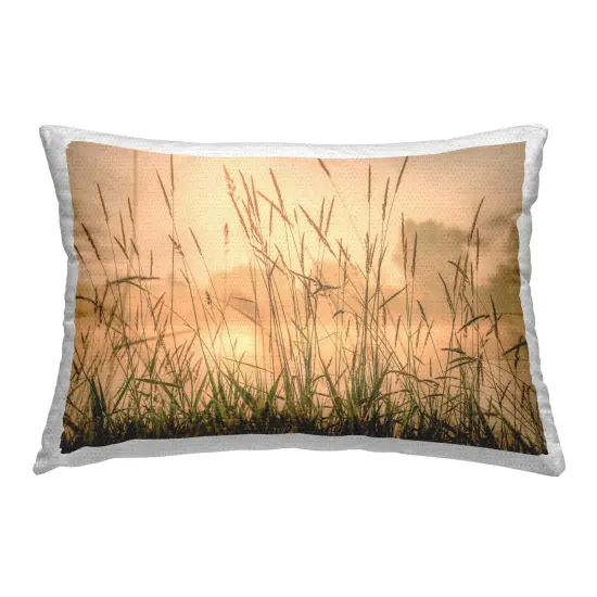 Grassy Country Reeds Outdoor Printed Pillow Design by Marty Hulsebos, 14 x 7 x 20 {1}
