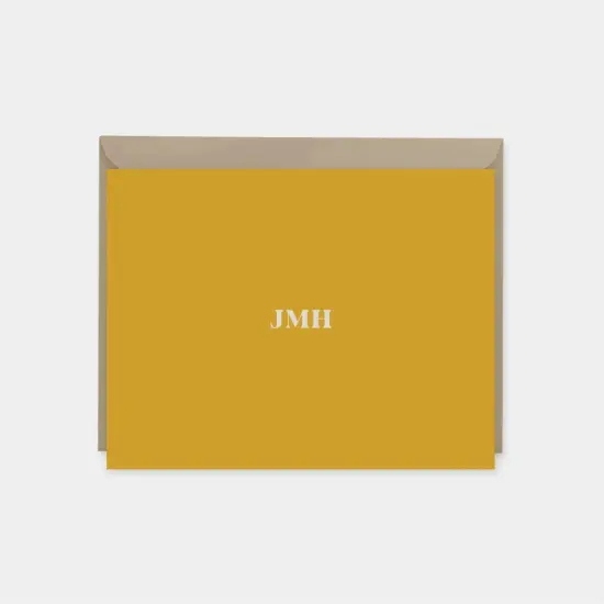 Monogram Note Cards, Classic Colorful {4}
