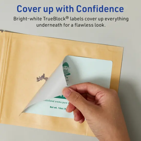 Avery TrueBlock Matte White Paper Labels,2-1/2" x 5" Rectangle {3}