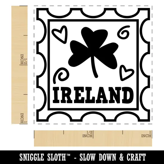 Ireland Shamrock Passport Travel Self-Inking Rubber Stamp Ink Stamper Yellow {1}