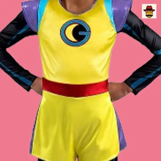 Kids Marvel Moon Girl Costume Youth Printed Jumpsuit Fabric Mask Set {3}