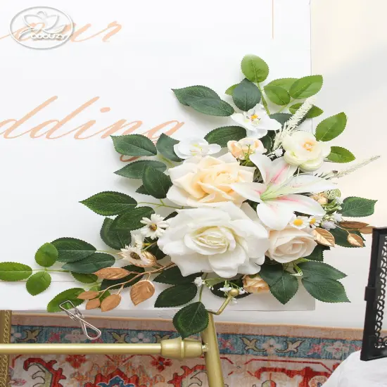 Pack of 2 Wedding Arch, Artificial Flowers, Wedding Decor，Flower Garland {4}