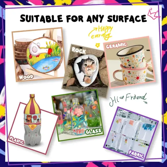 30 Colors Dual Tip Acrylic Paint Markers {4}