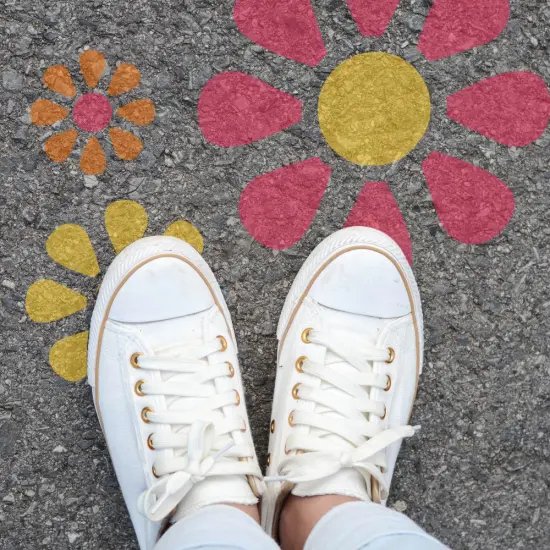 Flowers Parking Space Stencil | High School Senior Parking Spot Stencil | Reusable Stencil | Stencil Ease | {2}