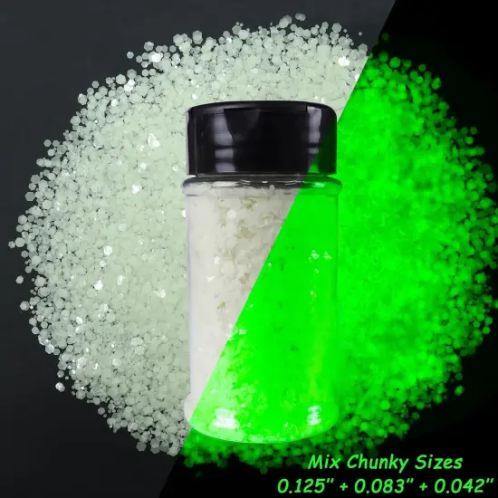 Glow in The Dark Chunky Glitter {2}