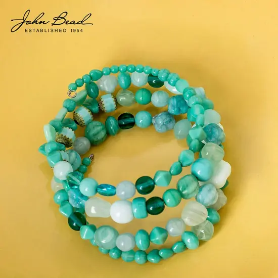 John Bead Mixed Czech Glass Beads Vial, 100g Barbados Ocean {3}