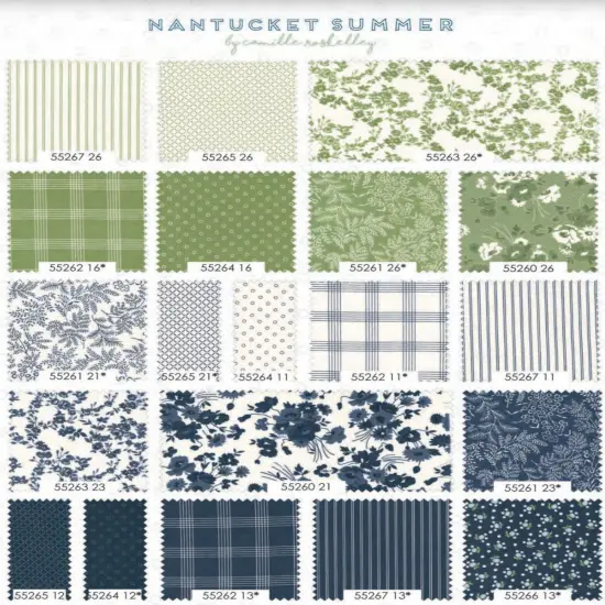 Nantucket Summer 5" Square Pack (Charm Pack) by Camille Roskelley for Moda (55260PP) {6}