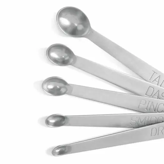 Norpro 5-Piece Mini Stainless Steel Measuring Spoons Set - Tad, Dash, Pinch, Smidgen and Drop {6}