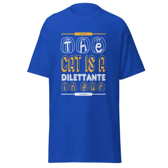 Cat is a dilettante Halloween t-shirt design {3}