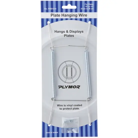 Plymor Stainless Steel Wall Mountable Plate Hanger, 8" H x 3" W x 0.5" D (For Plates 10" - 14") {1}