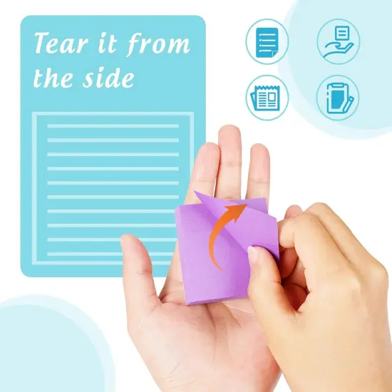 24 Pack Sticky Notes Small, Super Sticking Power Memo Pads, 12 Assorted Colors Self-Stick Pads, 100 Sheets/Pad Strong Adhesive Notes for Home,School,Office,Use on Walls,Doors,Windows {2}