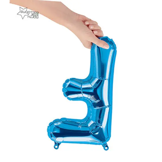 NorthStar Balloons&reg; 16 Inch Letter F Blue Air Fill Only {4}