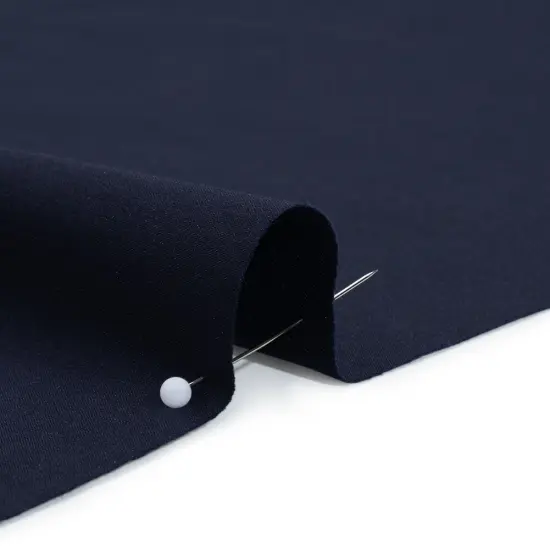 1 Yard Navy Blue Silky Stretch Cotton Blend Poplin Cotton 42 Inch Wide {3}
