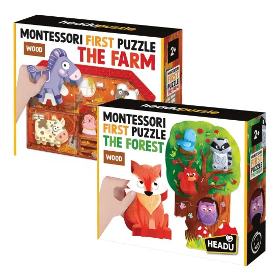 Headu My First Montessori Puzzles with Wooden Animal Characters {6}