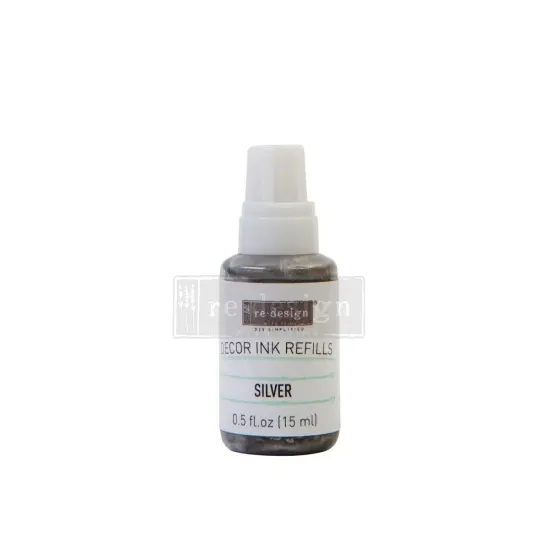 Decor Ink Refill - Silver - 1 bottle, 15ml ink  {1}