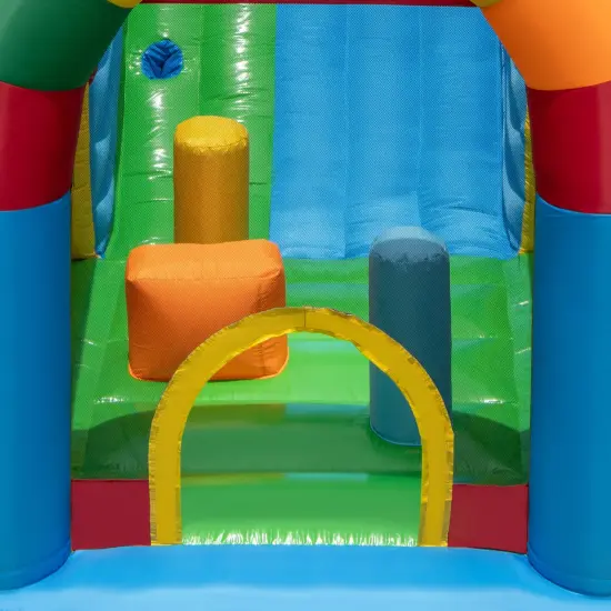 Inflatable Bounce House Obstacle Course with Ball Pit and Silde with 735W Blower {6}