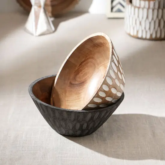 Decorative And Functional Handmade Mango Wood Bowl {1}