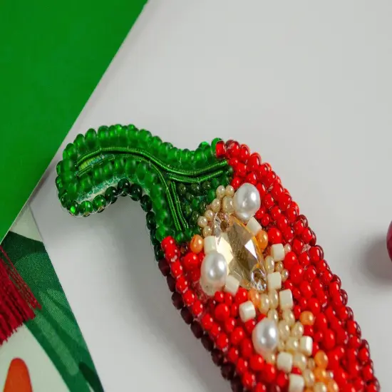 Bead Embroidery Decoration Kit- Hot pepper {4}