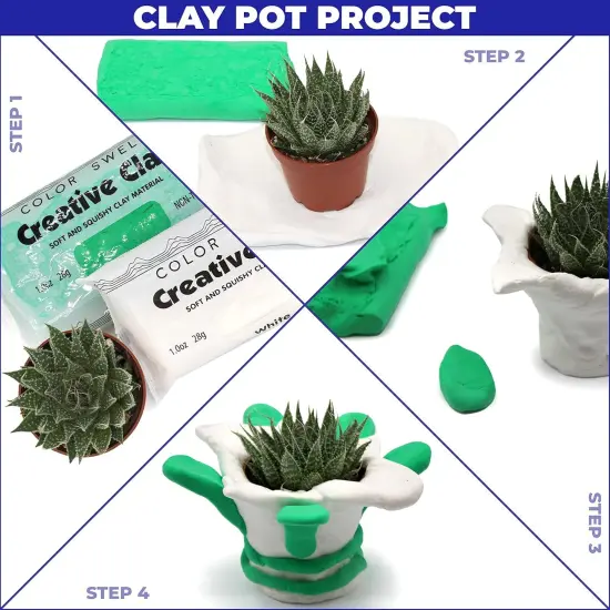 Creative Clay Bulk Pack - 80 Packs of 1oz air-Drying Clay for Kids, Adults, classrooms {3}