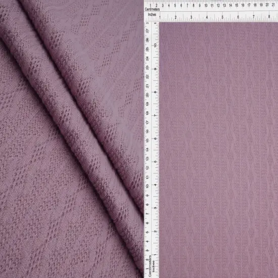 Cable Knit Jacquard Sweater Fabric, Heavyweight Stretch Knit 58/60" Wide SAND {5}