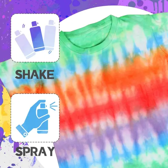 Tie Dye Kit - Spray Tie Dye Kit for Kids with 7 Vibrant Colors, Pre-Mixed Tie Dye Spray Kits, Permanent Non-Toxic Fabric Spray Dye,Tyedyedye Party Supplies Tie Dye Shirt {5}
