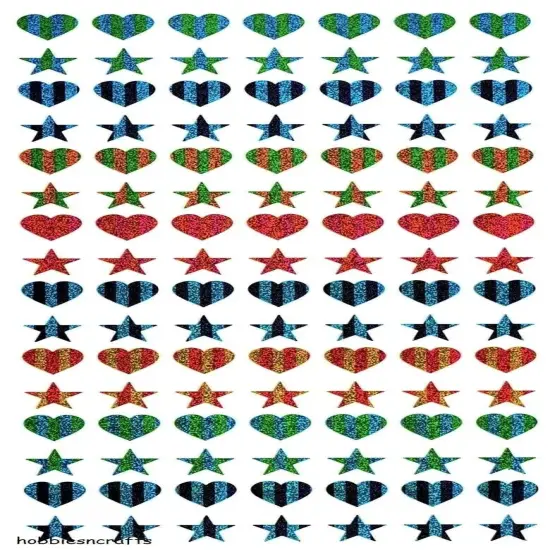 Sticko Metallic Hearts & Stars Stickers {1}