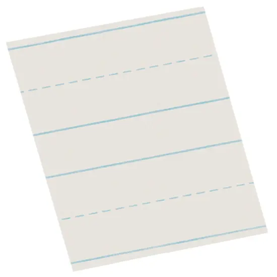 School Smart Picture Story Paper, 3/4 Inch Rule, 3/8 Inch Skip, 18 x 12 Inches, 500 Sheets {1}