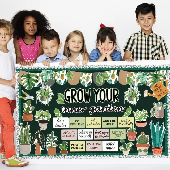 75Pcs Plant Motivational Bulletin Board Decorations Set {4}