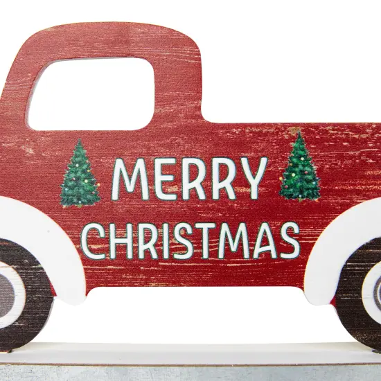 Northlight Merry Christmas Truck Wooden Advent Calendar - 9" Red {6}