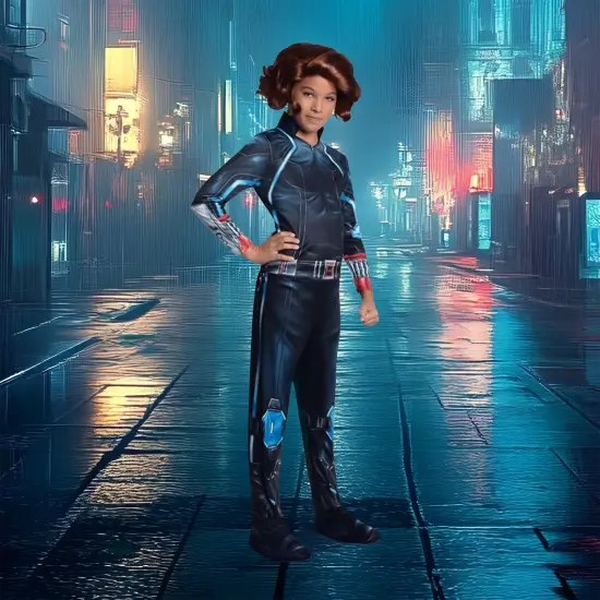 Rubies Avengers Age of Ultron Girl's Black Widow Halloween Costume Size Small 4-6 Blue {1}